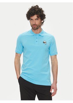 KARL LAGERFELD Polo 745710 552224 Niebieski Regular Fit ze sklepu MODIVO w kategorii T-shirty męskie - zdjęcie 181203967