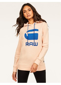 G-Star Raw Bluza Boyfriend Diamond Line Graphic Hooded D16236-A613-B243 Różowy Loose Fit ze sklepu MODIVO w kategorii Bluzy damskie - zdjęcie 181204048