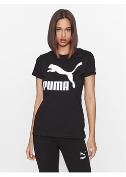 Puma T-Shirt Classics Logo 530076 Czarny Regular Fit ze sklepu MODIVO w kategorii Bluzki damskie - zdjęcie 181204116