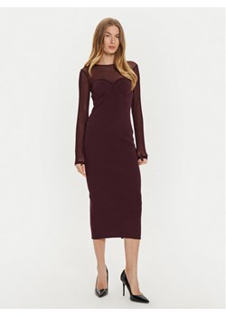 TWINSET Sukienka koktajlowa 242AT3040 Fioletowy Slim Fit ze sklepu MODIVO w kategorii Sukienki - zdjęcie 181204119