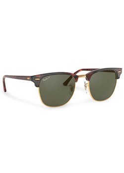 Ray-Ban Okulary przeciwsłoneczne Clubmaster 0RB3016 990/58 Brązowy ze sklepu MODIVO w kategorii Okulary przeciwsłoneczne damskie - zdjęcie 181204507