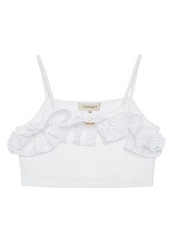 TWINSET Top 251GJ2QR5 Biały Slim Fit ze sklepu MODIVO w kategorii Bluzki dziewczęce - zdjęcie 181204586