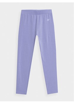 4F Legginsy 4FJAW23TTIGF093 Niebieski Slim Fit ze sklepu MODIVO w kategorii Spodnie dziewczęce - zdjęcie 181204629