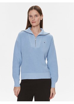 Tommy Hilfiger Sweter WW0WW42420 Niebieski Regular Fit ze sklepu MODIVO w kategorii Swetry damskie - zdjęcie 181204735