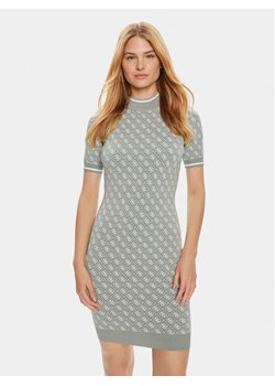 Guess Sukienka dzianinowa Ss Lise W3YK39 Z37K0 Zielony Bodycon Fit ze sklepu MODIVO w kategorii Sukienki - zdjęcie 181204765