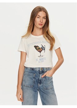 ViCOLO T-Shirt RS0056 Écru Regular Fit ze sklepu MODIVO w kategorii Bluzki damskie - zdjęcie 181204955