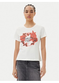 Gaudi T-Shirt 511FD64014 Écru Regular Fit ze sklepu MODIVO w kategorii Bluzki damskie - zdjęcie 181205395