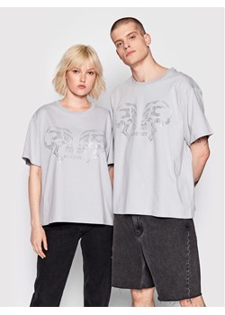 Mindout T-Shirt Unisex Szary Oversize ze sklepu MODIVO w kategorii Bluzki damskie - zdjęcie 181205509