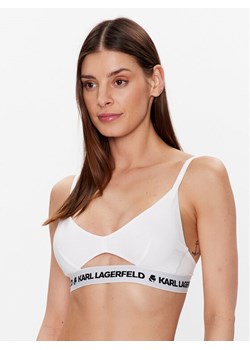 KARL LAGERFELD Biustonosz braletka Peephole Logo 211W2101 Biały ze sklepu MODIVO w kategorii Biustonosze - zdjęcie 181205517