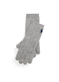 Polo Ralph Lauren Rękawiczki Damskie 455956295003 Szary ze sklepu MODIVO w kategorii Rękawiczki damskie - zdjęcie 181205938