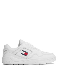 Tommy Jeans Sneakersy Tjm Leather Outsole Color EM0EM01350 Biały ze sklepu MODIVO w kategorii Buty sportowe męskie - zdjęcie 181206066