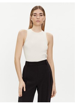 Calvin Klein Top K20K206506 Biały Slim Fit ze sklepu MODIVO w kategorii Bluzki damskie - zdjęcie 181206197