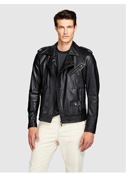 Sisley Kurtka z imitacji skóry 21DYSN02G Czarny Regular Fit ze sklepu MODIVO w kategorii Kurtki męskie - zdjęcie 181206285