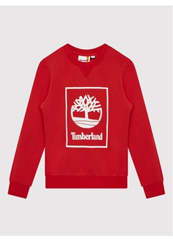 Timberland Bluza T25T58 S Czerwony Regular Fit ze sklepu MODIVO w kategorii Bluzy chłopięce - zdjęcie 181206336