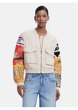 Desigual Kurtka bomber Austin 25SWEW51 Beżowy Regular Fit ze sklepu MODIVO w kategorii Kurtki damskie - zdjęcie 181206379