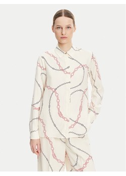 Tommy Hilfiger Koszula WW0WW44045 Écru Relaxed Fit ze sklepu MODIVO w kategorii Koszule damskie - zdjęcie 181206576