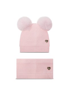 Guess Komplet czapka i komin A4BZ01 Z2QP0 Różowy ze sklepu MODIVO w kategorii Czapki dziecięce - zdjęcie 181206639