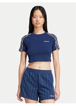 adidas T-Shirt Liberty London 3-Stripes Infill Baby JC7788 Granatowy Slim Fit ze sklepu MODIVO w kategorii Bluzki damskie - zdjęcie 181206767