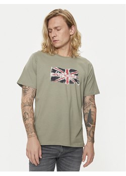 Pepe Jeans T-Shirt Clag PM509384 Zielony Regular Fit ze sklepu MODIVO w kategorii T-shirty męskie - zdjęcie 181206885