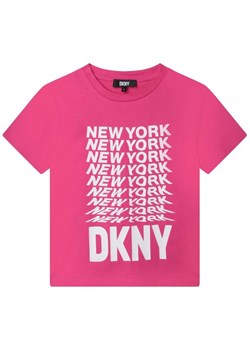 DKNY T-Shirt D35S76 D Różowy Regular Fit ze sklepu MODIVO w kategorii Bluzki dziewczęce - zdjęcie 181206898