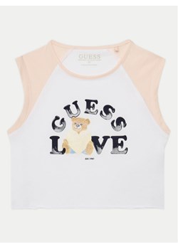 Guess Top J5GI12 K6YW4 Biały Regular Fit ze sklepu MODIVO w kategorii Bluzki dziewczęce - zdjęcie 181206956