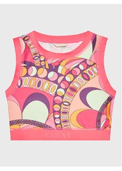 Guess Top J3GI27 MC01P Różowy Slim Fit ze sklepu MODIVO w kategorii Bluzki dziewczęce - zdjęcie 181207109