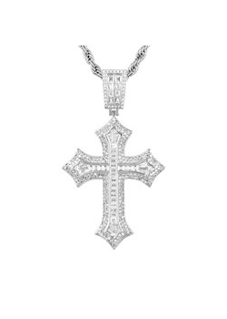 ICED STUFF Zawieszka 2pac Cross Białe złoto ze sklepu MODIVO w kategorii Zawieszki - zdjęcie 181207148