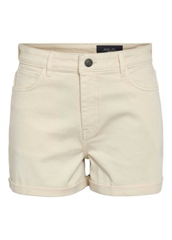 Noisy May Szorty jeansowe Moni 27029546 Beżowy Slim Fit ze sklepu MODIVO w kategorii Szorty - zdjęcie 181207189