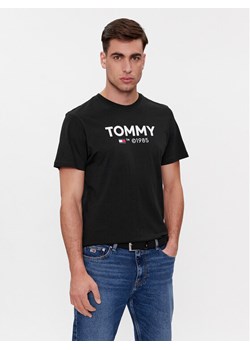 Tommy Jeans T-Shirt Essential DM0DM18264 Czarny Slim Fit ze sklepu MODIVO w kategorii T-shirty męskie - zdjęcie 181207245
