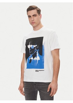 KARL LAGERFELD T-Shirt A2M17036 Biały Regular Fit ze sklepu MODIVO w kategorii T-shirty męskie - zdjęcie 181207286