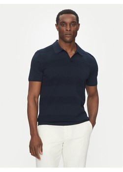 Hechter Paris Polo 65009 151808 Granatowy Regular Fit ze sklepu MODIVO w kategorii T-shirty męskie - zdjęcie 181207447