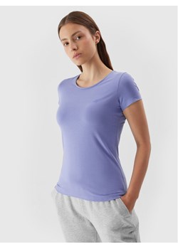 4F T-Shirt 4FAW23TTSHF0906 Niebieski Slim Fit ze sklepu MODIVO w kategorii Bluzki damskie - zdjęcie 181207568