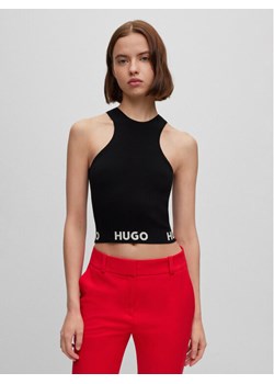 Hugo Top 50493746 Czarny Slim Fit - id: 0000303312428 - marki Hugo Boss - 181207758 Hugo Top 50493746 Czarny Slim Fit ze sklepu MODIVO w kategorii Bluzki damskie - zdjęcie 181207758