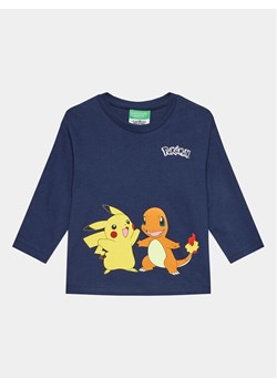 United Colors Of Benetton Bluzka POKEMON 3VR5G10CQ Granatowy Regular Fit ze sklepu MODIVO w kategorii T-shirty chłopięce - zdjęcie 181207975