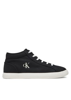 Calvin Klein Jeans Sneakersy Ess Vulc Mid Mg Canvas YM0YM01210 Czarny ze sklepu MODIVO w kategorii Trampki męskie - zdjęcie 181208416
