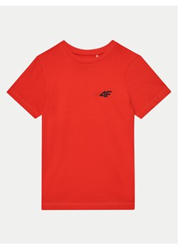 4F T-Shirt 4FJWMM00TTSHM1626 Czerwony Regular Fit ze sklepu MODIVO w kategorii T-shirty chłopięce - zdjęcie 181208605