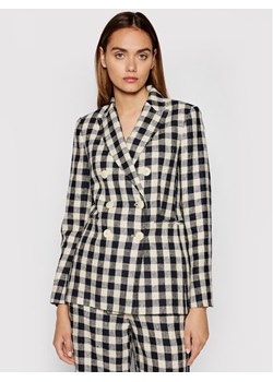 Tory Burch Marynarka Linen Gingham Blazer 79846 Kolorowy Regular Fit - id: 0000208582711 - marki Tory Burch - 181208629 Tory Burch Marynarka Linen Gingham Blazer 79846 Kolorowy Regular Fit ze sklepu MODIVO w kategorii Marynarki damskie - zdjęcie 181208629