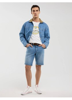 Koszulka męska z nadrukiem biała Stelian 100 ze sklepu Big Star w kategorii T-shirty męskie - zdjęcie 181210186