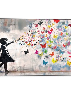 Orangewallz Druk artystyczny &quot;Balloon Girl&quot; w ramce - 90 x 60 cm ze sklepu Limango Polska w kategorii Obrazy - zdjęcie 181210589