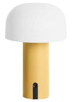 Leitmotiv Lampa stołowa LED &quot;Luca&quot; w kolorze musztardowo-białym - wys. 22,5 x Ø 15 cm ze sklepu Limango Polska w kategorii Lampy stołowe - zdjęcie 181210606