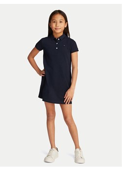 Tommy Hilfiger Sukienka codzienna Essential KG0KG08564 S Granatowy Regular Fit ze sklepu MODIVO w kategorii Sukienki dziewczęce - zdjęcie 181213069