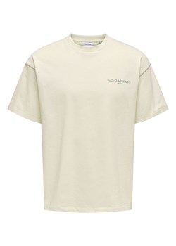 ONLY &amp; SONS Koszulka w kolorze beżowym ze sklepu Limango Polska w kategorii T-shirty męskie - zdjęcie 181217539