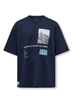 ONLY &amp; SONS Junior Koszulka &quot;Snap&quot; w kolorze granatowym ze sklepu Limango Polska w kategorii T-shirty chłopięce - zdjęcie 181217587