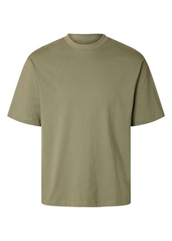 SELECTED HOMME Koszulka w kolorze khaki ze sklepu Limango Polska w kategorii T-shirty męskie - zdjęcie 181217678