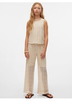 Vero Moda Girl Spodnie &quot;Maya&quot; w kolorze beżowym ze sklepu Limango Polska w kategorii Spodnie dziewczęce - zdjęcie 181217808