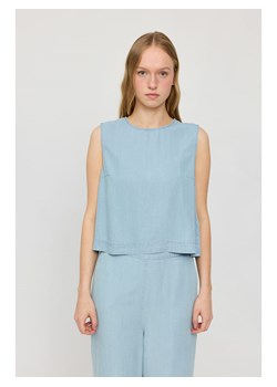 MAZINE Top &quot;Denim&quot; w kolorze błękitnym ze sklepu Limango Polska w kategorii Bluzki damskie - zdjęcie 181218009