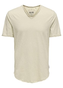 ONLY &amp; SONS Koszulka w kolorze beżowym ze sklepu Limango Polska w kategorii T-shirty męskie - zdjęcie 181218948