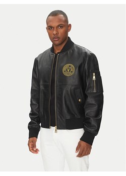 Versace Jeans Couture Kurtka skórzana 78GAVP06 Czarny Regular Fit ze sklepu MODIVO w kategorii Kurtki męskie - zdjęcie 181219509