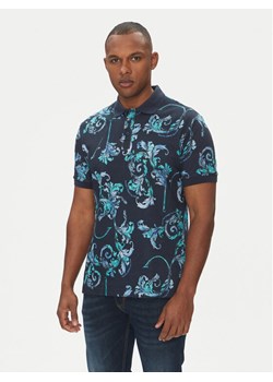 Versace Jeans Couture Polo 78GAG6S0 Granatowy Regular Fit ze sklepu MODIVO w kategorii T-shirty męskie - zdjęcie 181219517