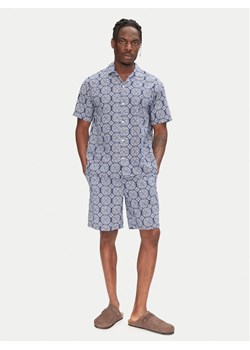 Jack&Jones Komplet koszula i szorty materiałowe Seersucker 12284648 Niebieski Relaxed Fit ze sklepu MODIVO w kategorii Koszule męskie - zdjęcie 181219538